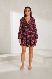 Robe à pois col V | Lounelle Paris