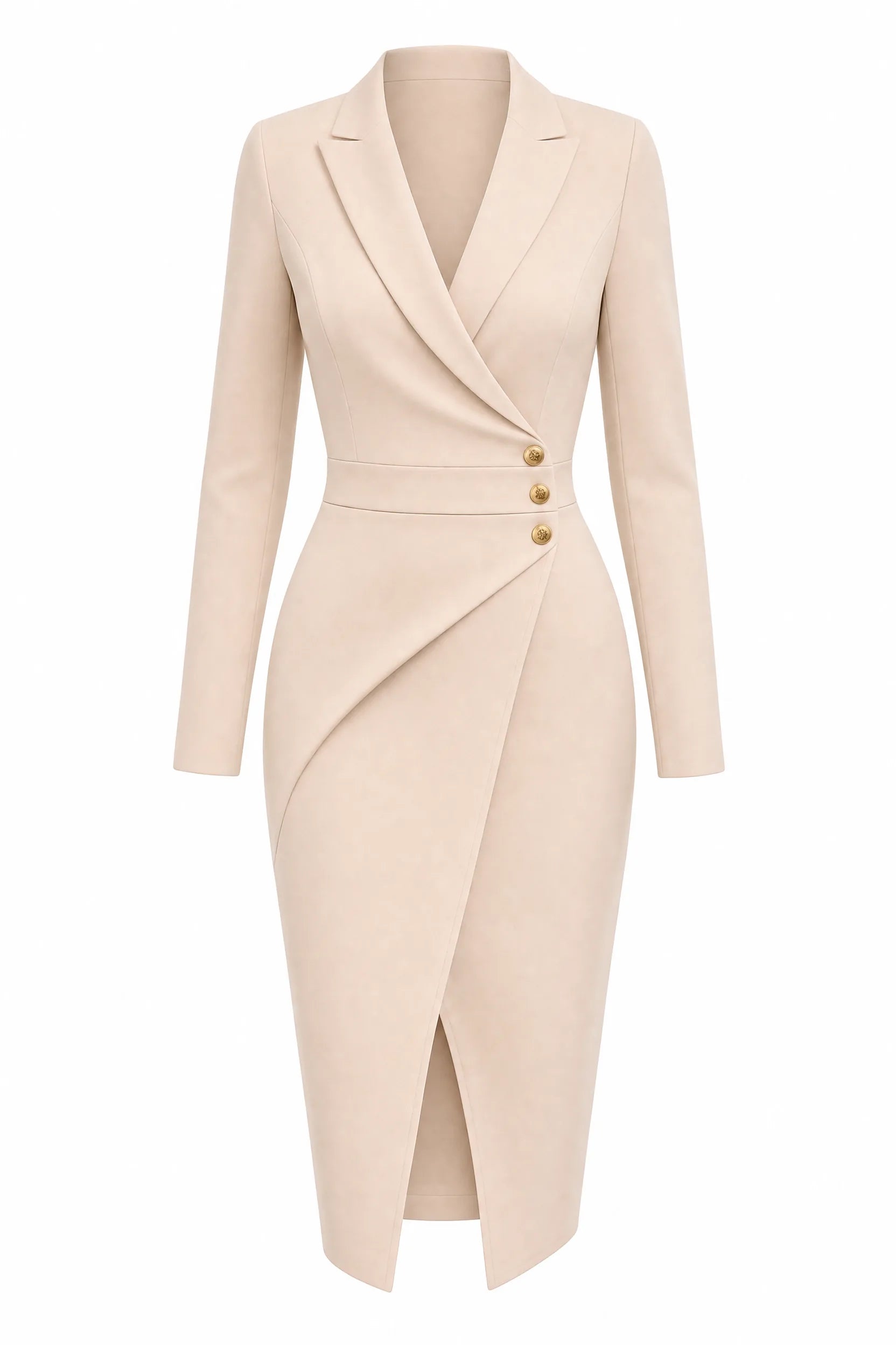 Robe blazer portefeuille fendue | Lounelle Paris