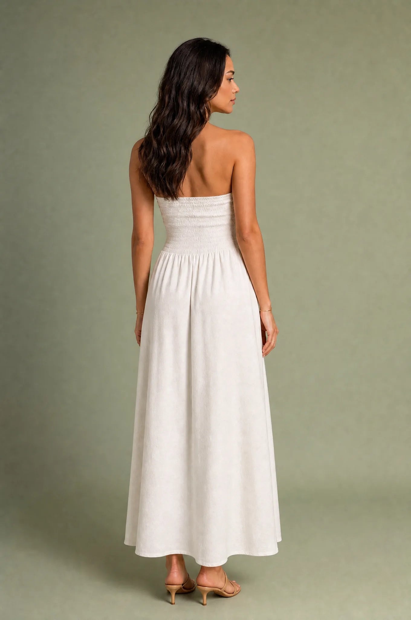 Robe bustier épaules dénudées | Vue de dos | Lounelle Paris