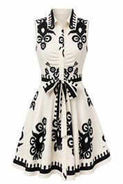 Robe col chemise ceinturée | Lounelle Paris