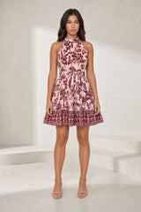Robe halter imprimé floral