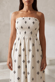 Robe longue blanche bandeau dos nu | Lounelle Paris