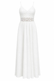 Robe longue blanche en dentelle | Lounelle Paris