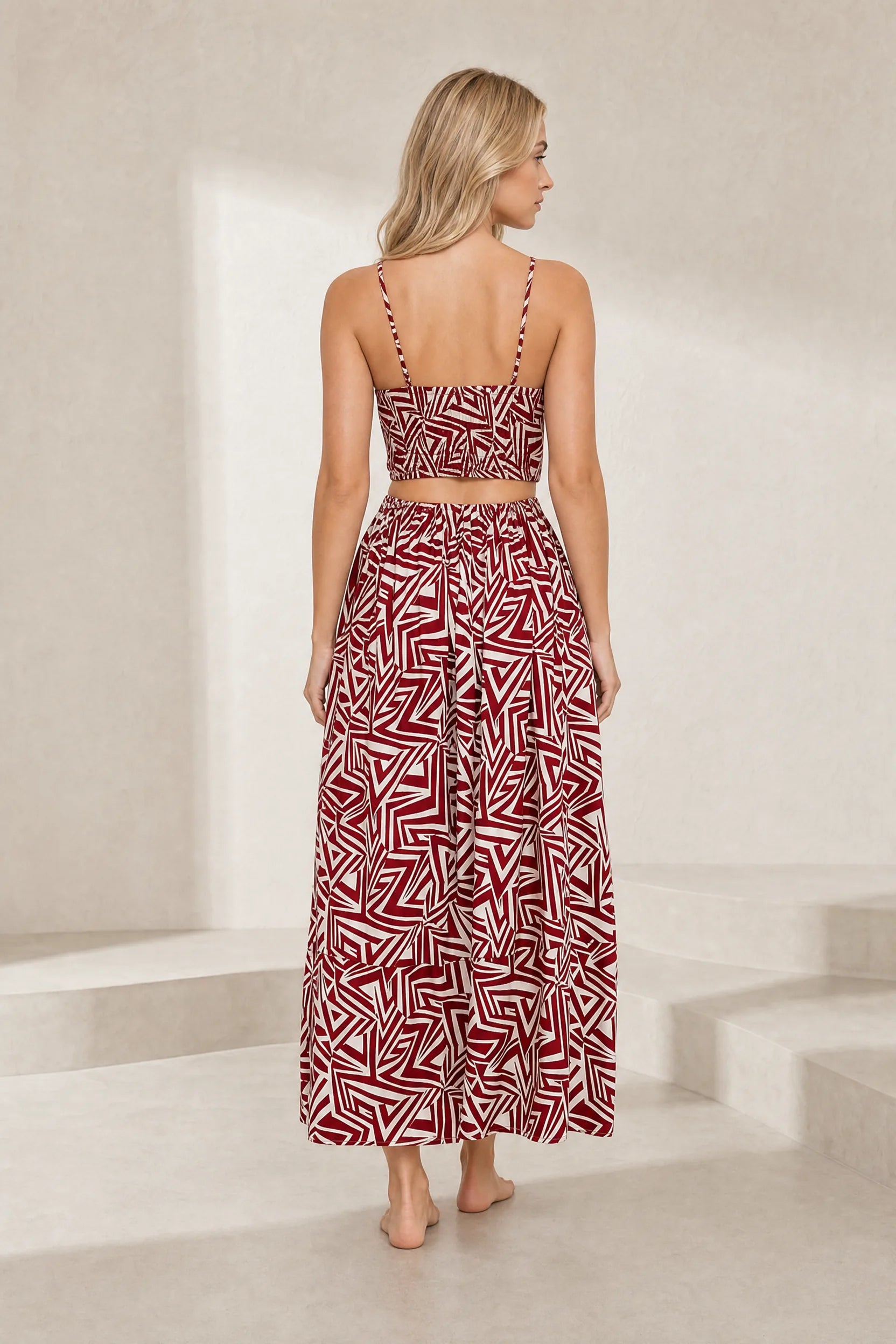 Robe longue bordeaux dos nu | Lounelle Paris