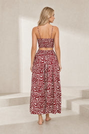 Robe longue bordeaux dos nu | Lounelle Paris