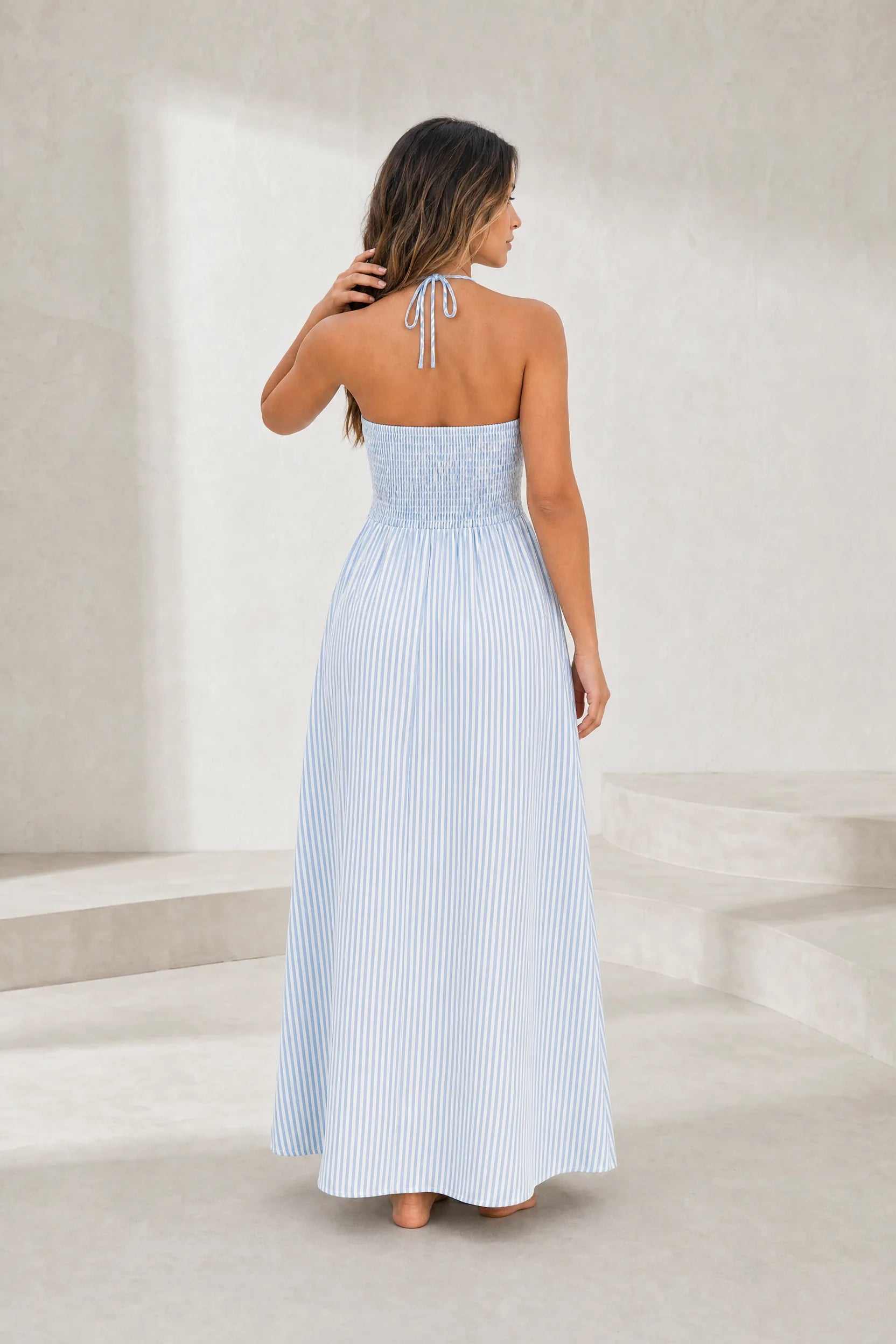 Robe longue col licou dos nu | Lounelle Paris