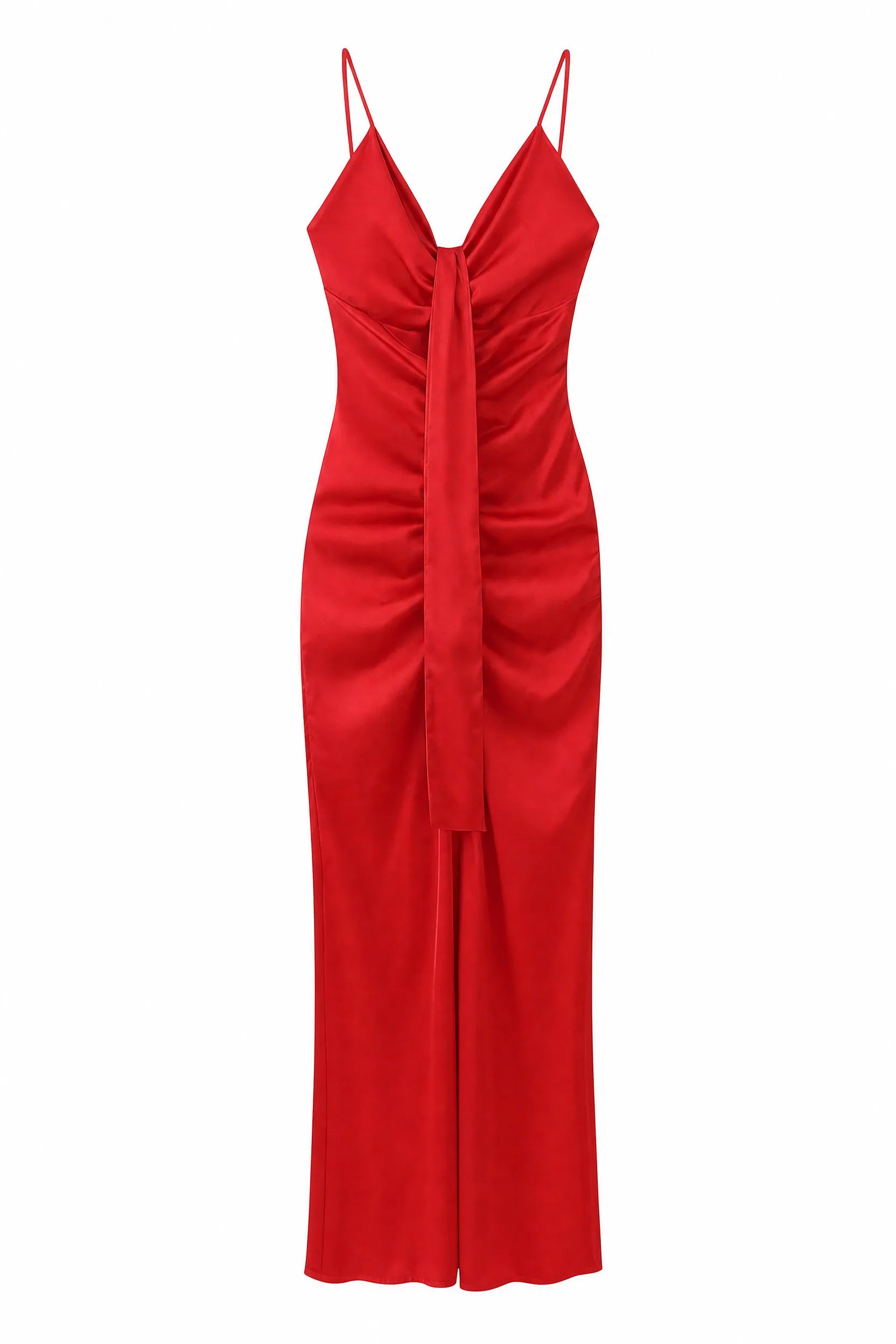 Robe longue col V drapée | Lounelle Paris