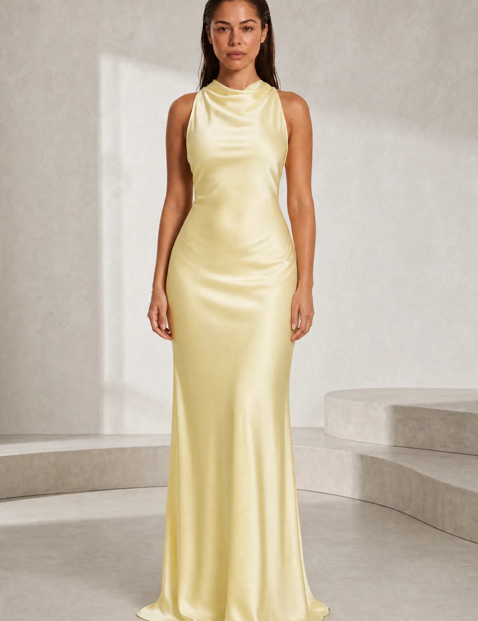 Robe longue dos nu col halter | Lounelle Paris