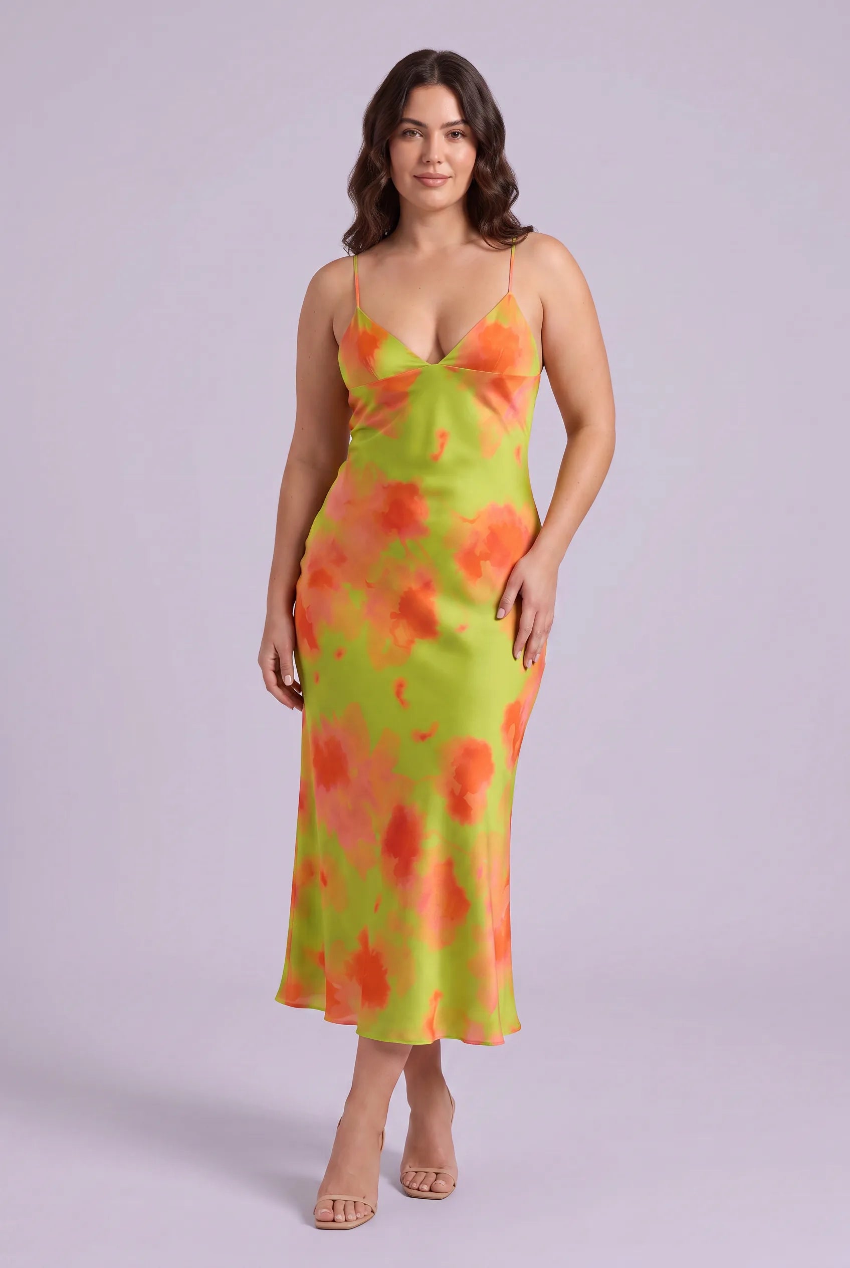 Robe longue florale dos nu | Porté sur une autre silhouette | Lounelle Paris