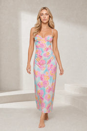 Robe longue florale fines bretelles | Lounelle Paris