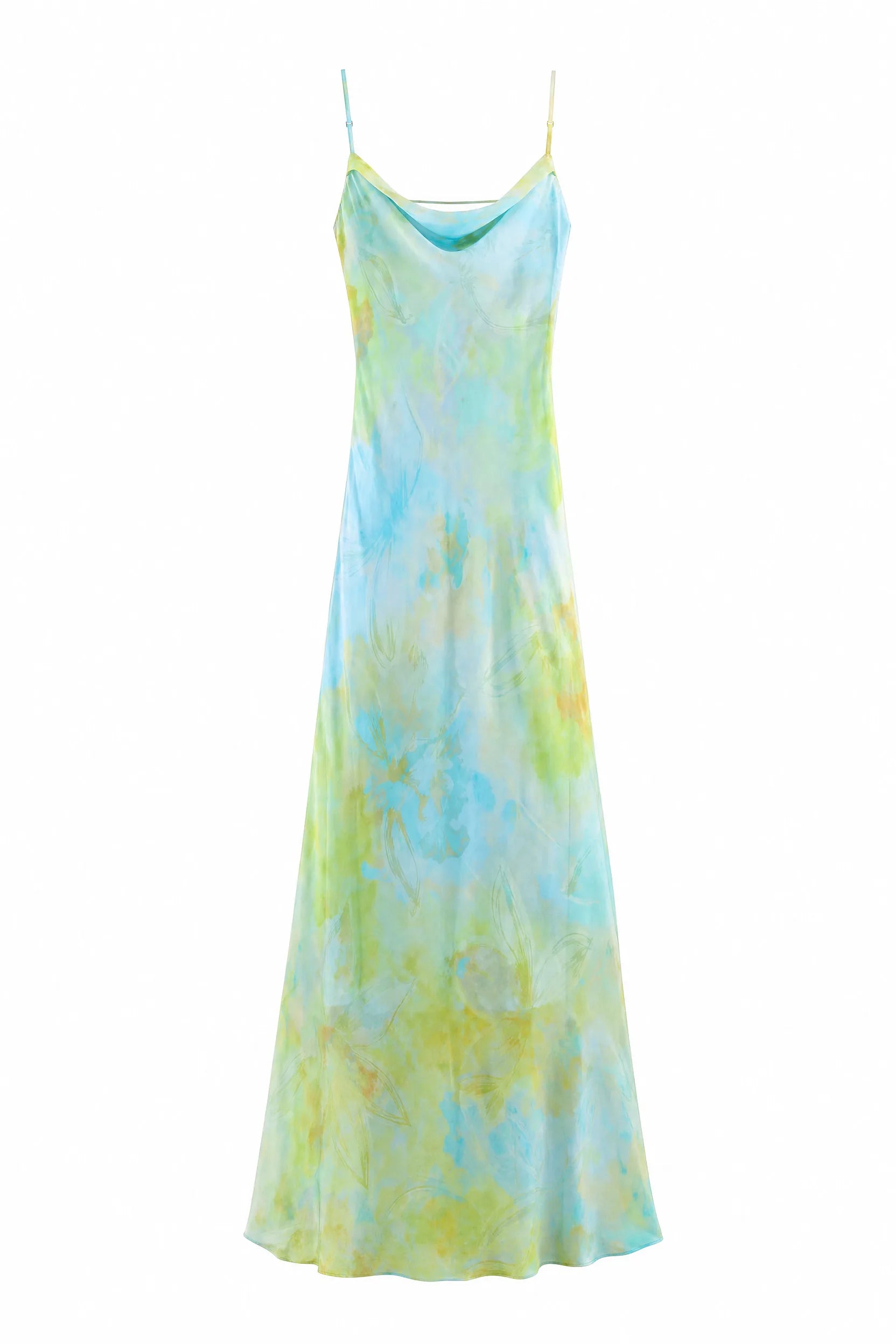 Robe longue imprimée à fines bretelles | Lounelle Paris
