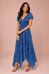 Floral Print Smocked Maxi Dress