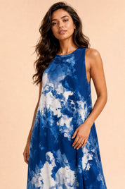 Robe longue tie-dye | Vue rapprochée | Lounelle Paris
