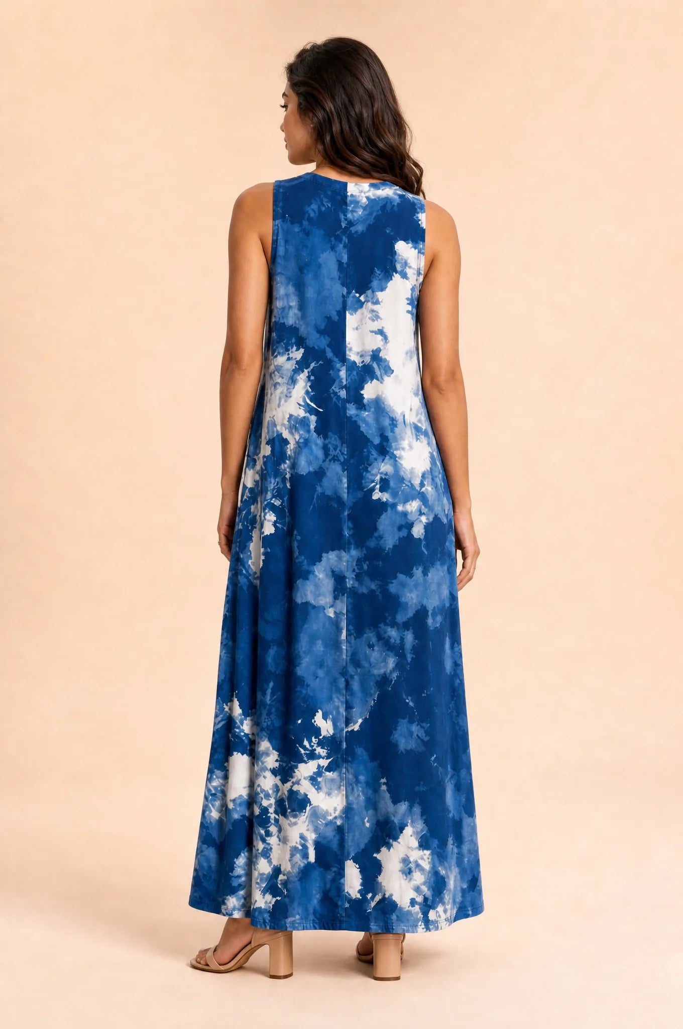 Robe longue tie-dye | Vue de dos | Lounelle Paris