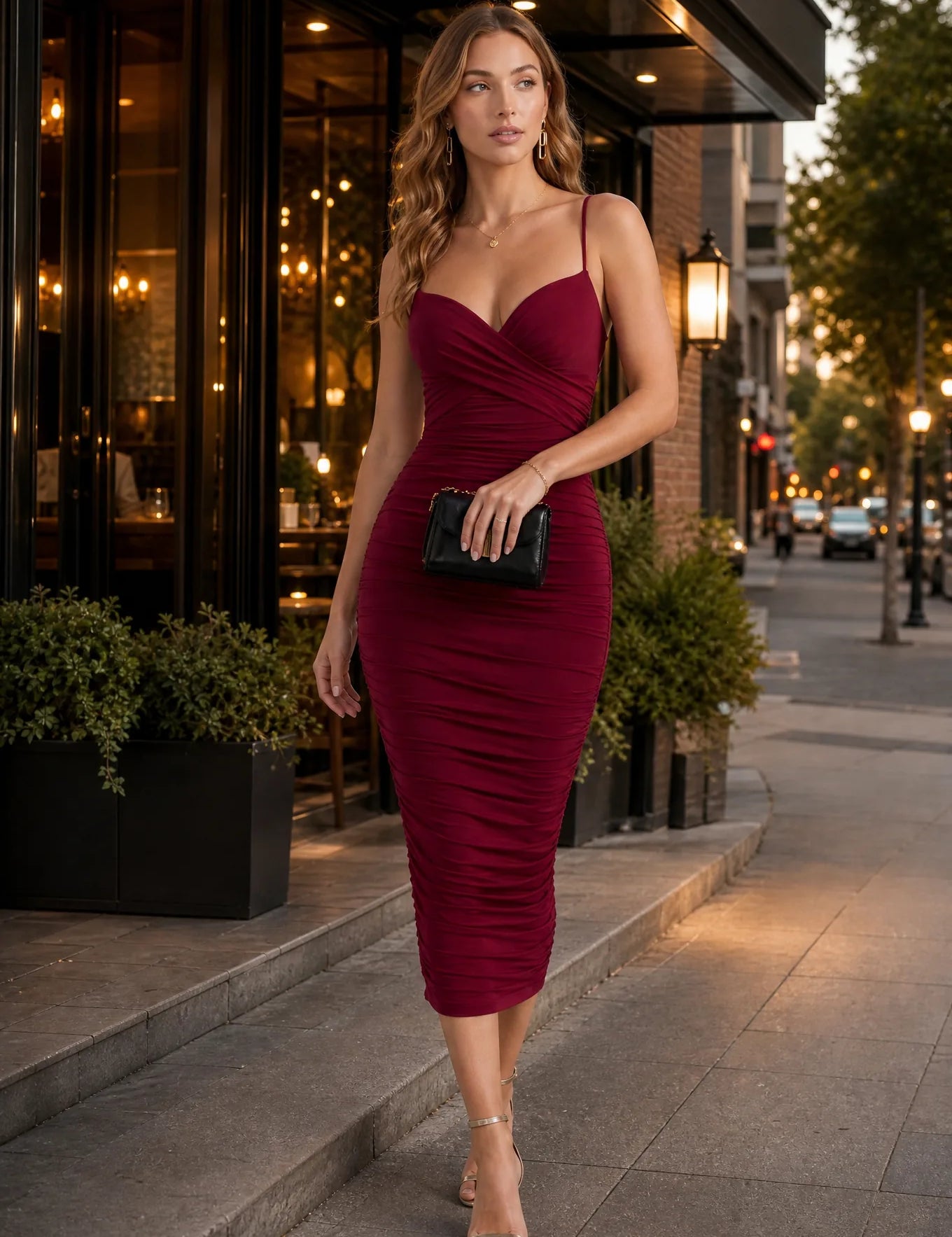 Robe moulante dos nu | Photo lifestyle | Lounelle Paris