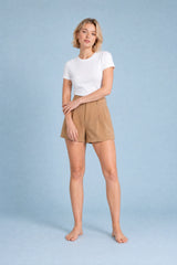 Relaxed-Fit Pleated Tailored Shorts