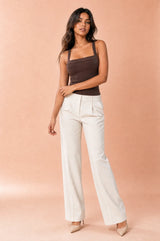 Square-Neck Cross-Back Top