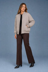 Oversized Quilted High-Neck Jacket