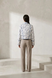 Veste matelassée blanche à imprimé floral | Lounelle Paris