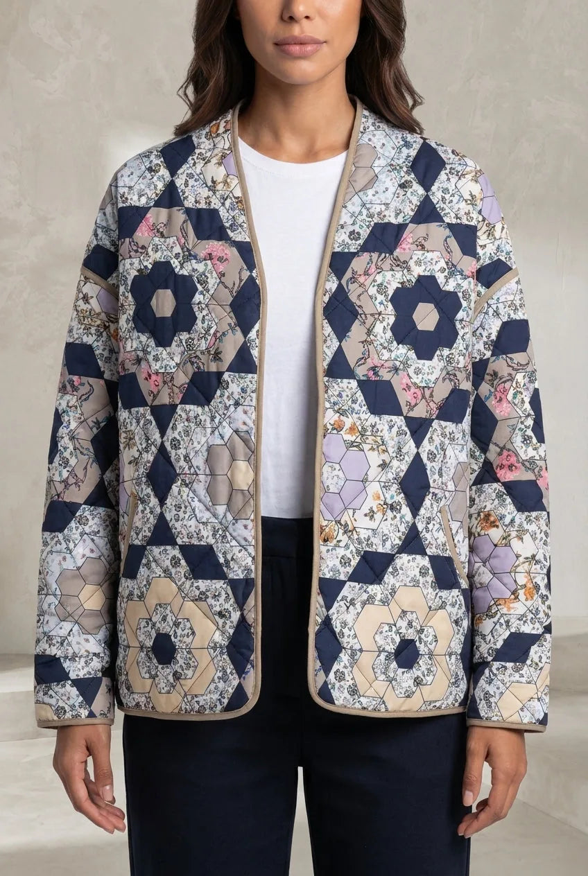 Veste matelassée imprimée réversible | Lounelle Paris